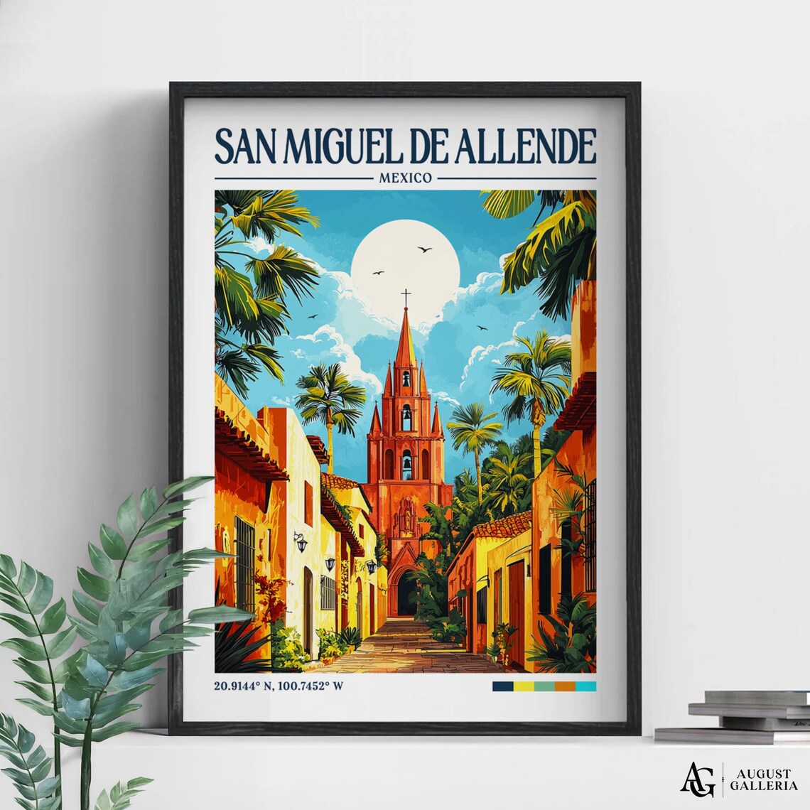 San Miguel De Allende Retro Travel Poster, Mexico