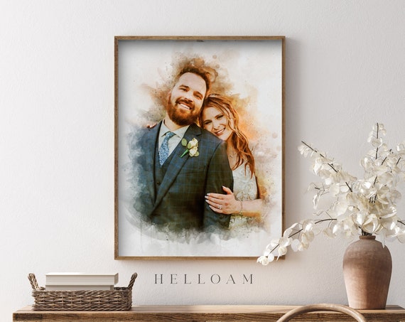 Personalized Portrait Painting From Photo Art Print