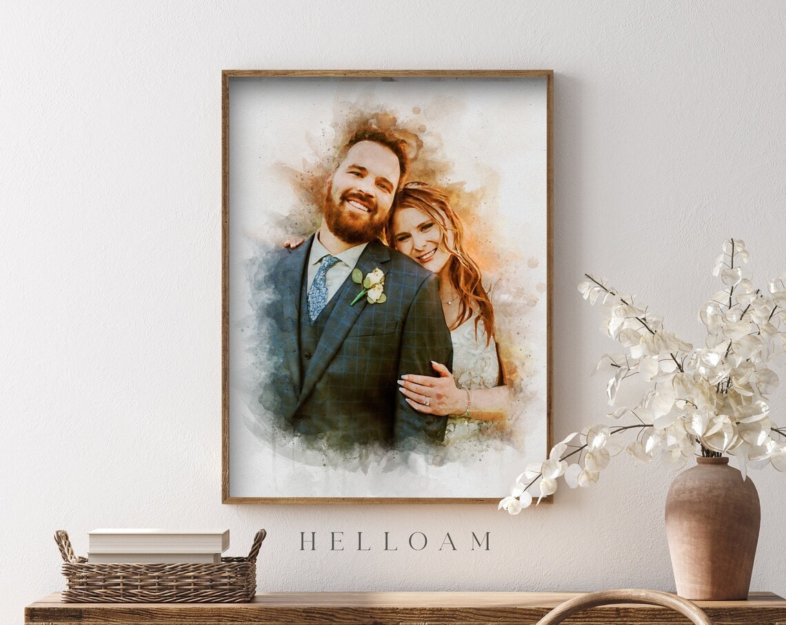 Personalized Portrait Painting From Photo Art Print