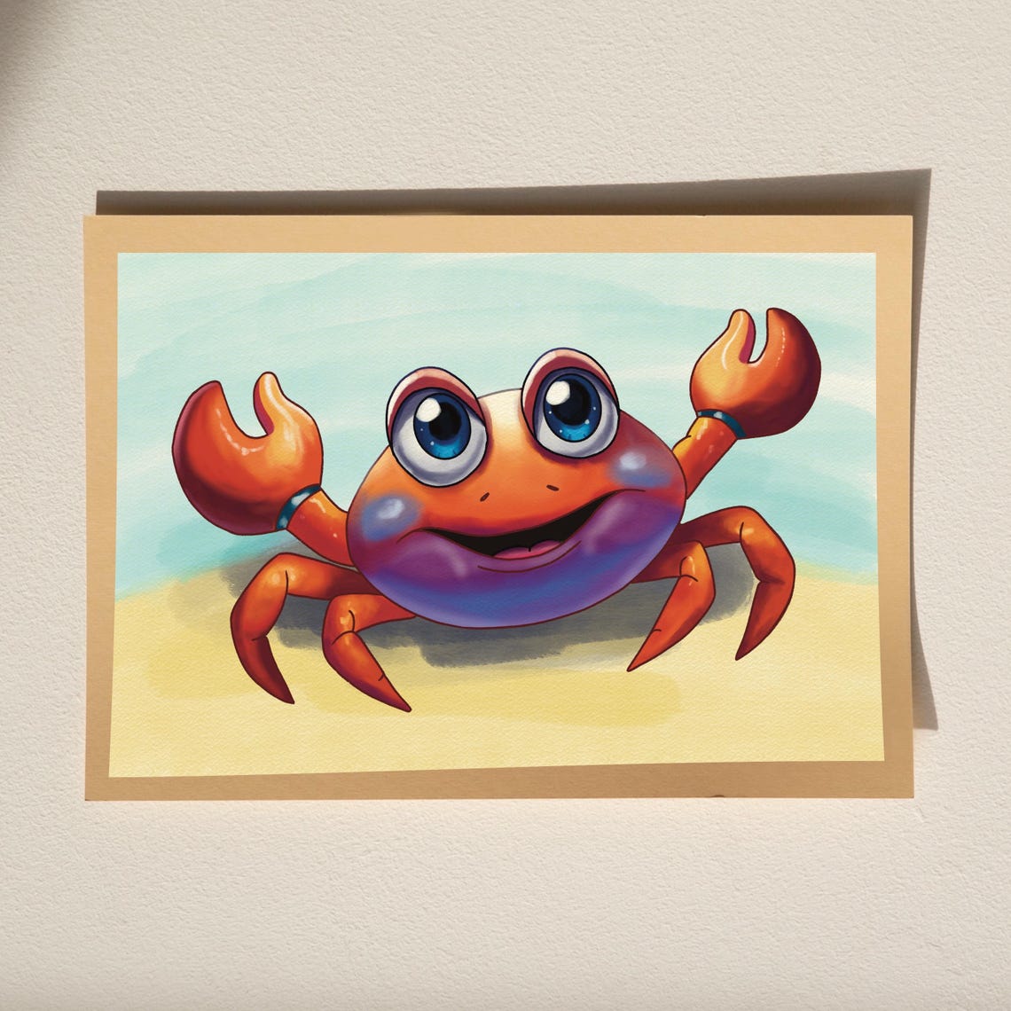 Cute Little Crab Art Whimsical Ocean Animal Illustration - Image 2