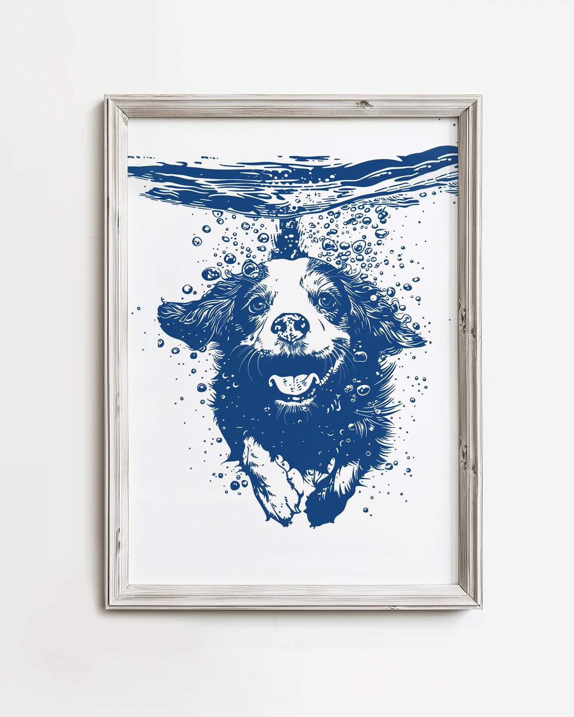 Cavalier King Charles Spaniel Coastal Dog Art Print
