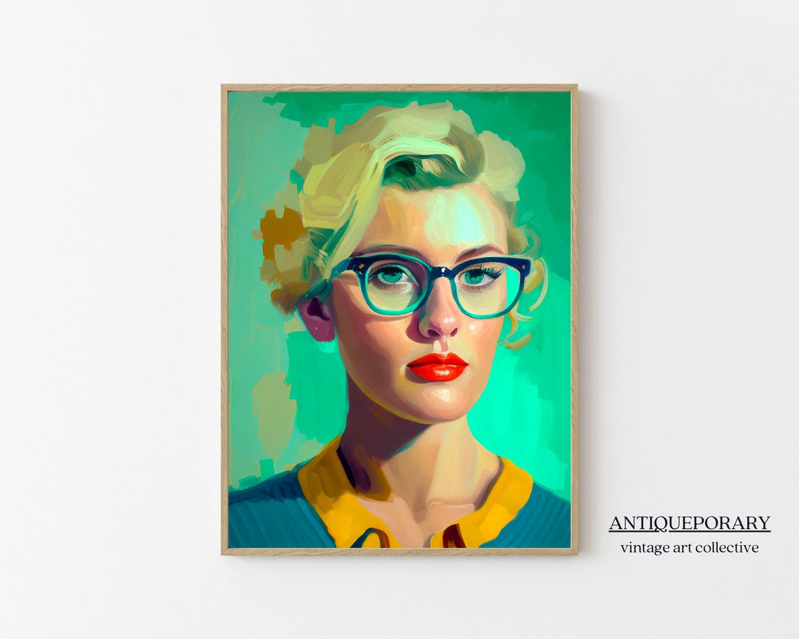 Woman Portrait Painting Lady Portrait Print Dark Academia Print Dark Moody Portrait Woman Painting Print Woman Portrait Print