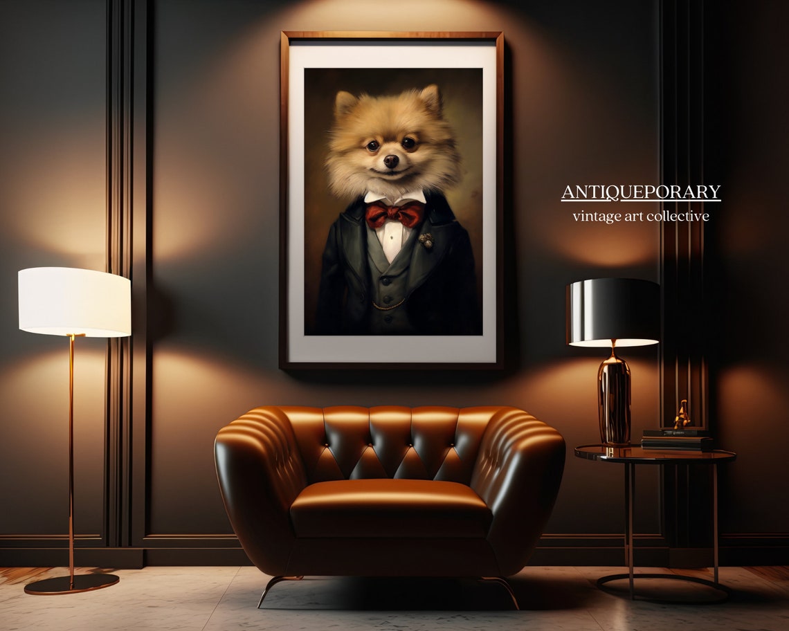 Royal Pomeranian Portrait Victorian Dressed Animal Print Royal Dog Poster Pet Portrait Painting Altered Art Print Vintage Inspired Art - Image 6