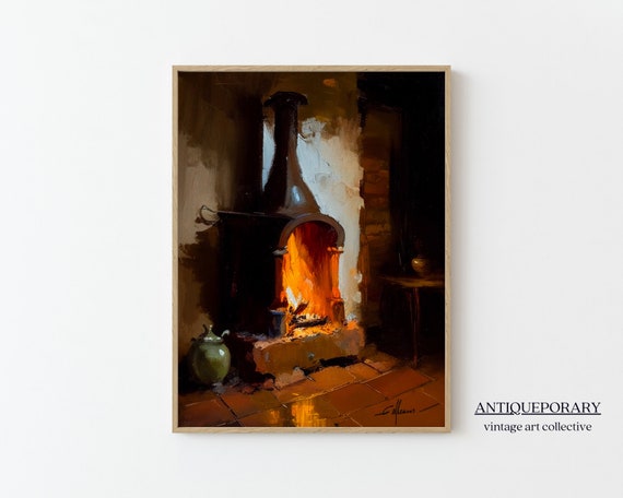 Light Academia Print Moody Still Life Moody Painting Cottage Decor Moody Wall Art Mystic Interior Painting Farmhouse Painting