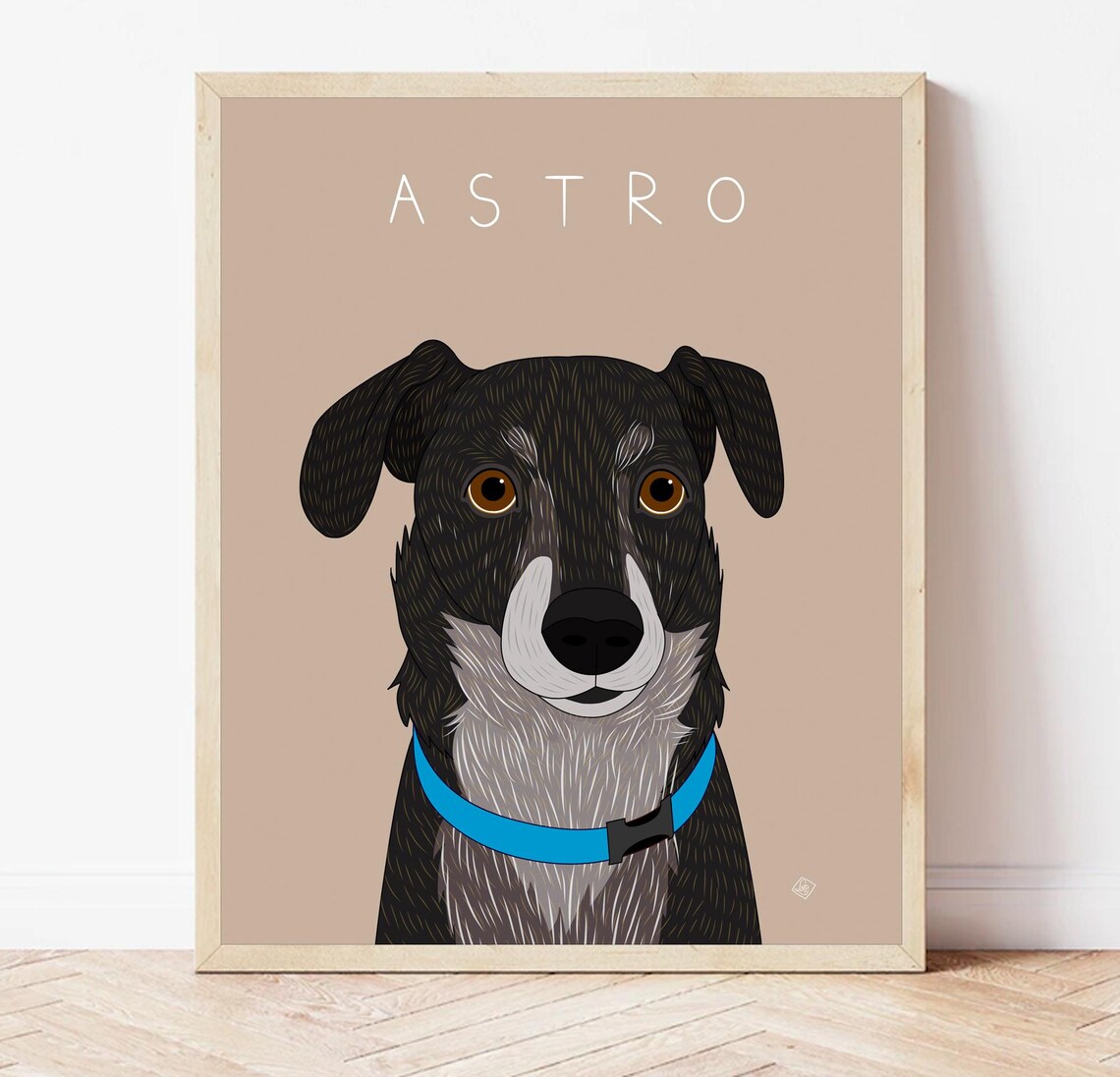 Whimsical Pet Portrait, Personalized Dog Art Print - Image 3
