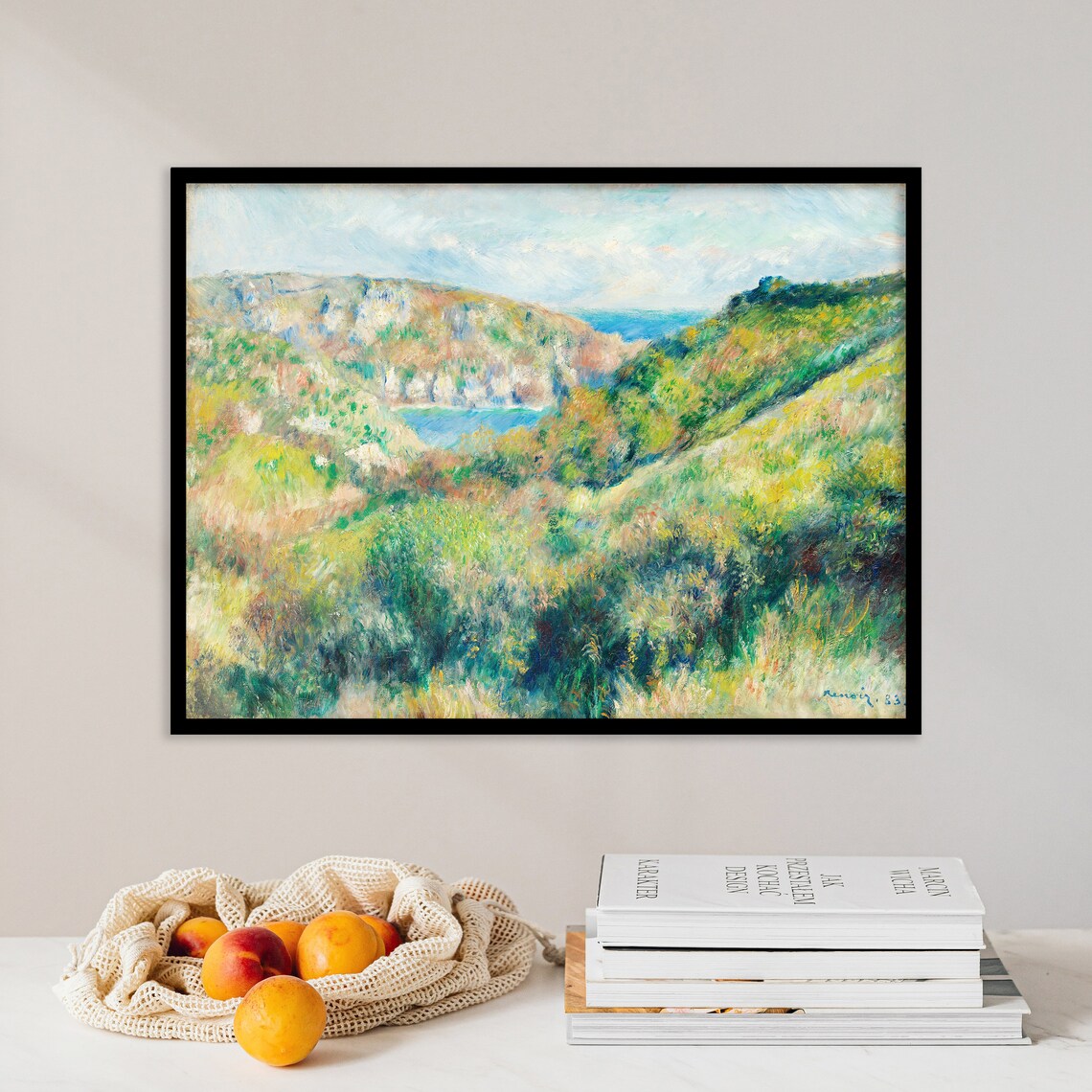 Auguste Renoir Hills Bay Of Moulin Huet Guernsey 1883 Coast Poster