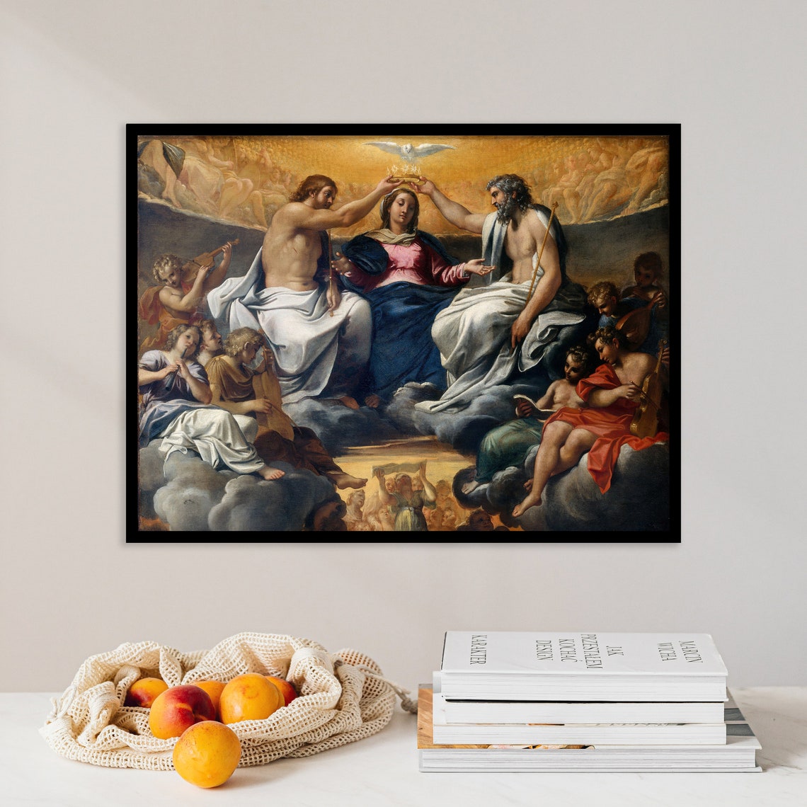 Annibale Carracci The Coronation of the Virgin Baroque Art Poster