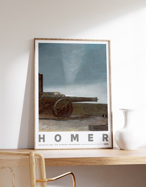 Winslow Homer Searchlight On Harbor Entrance 1901 Cannon Poster
