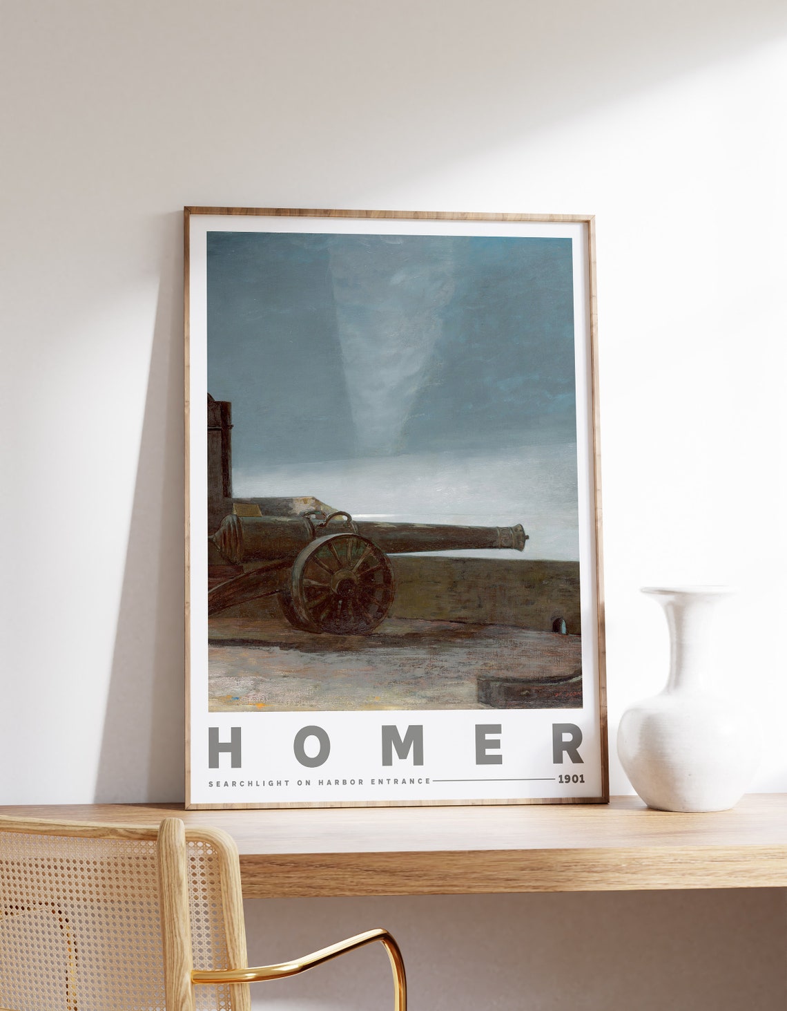 Winslow Homer Searchlight On Harbor Entrance 1901 Cannon Poster