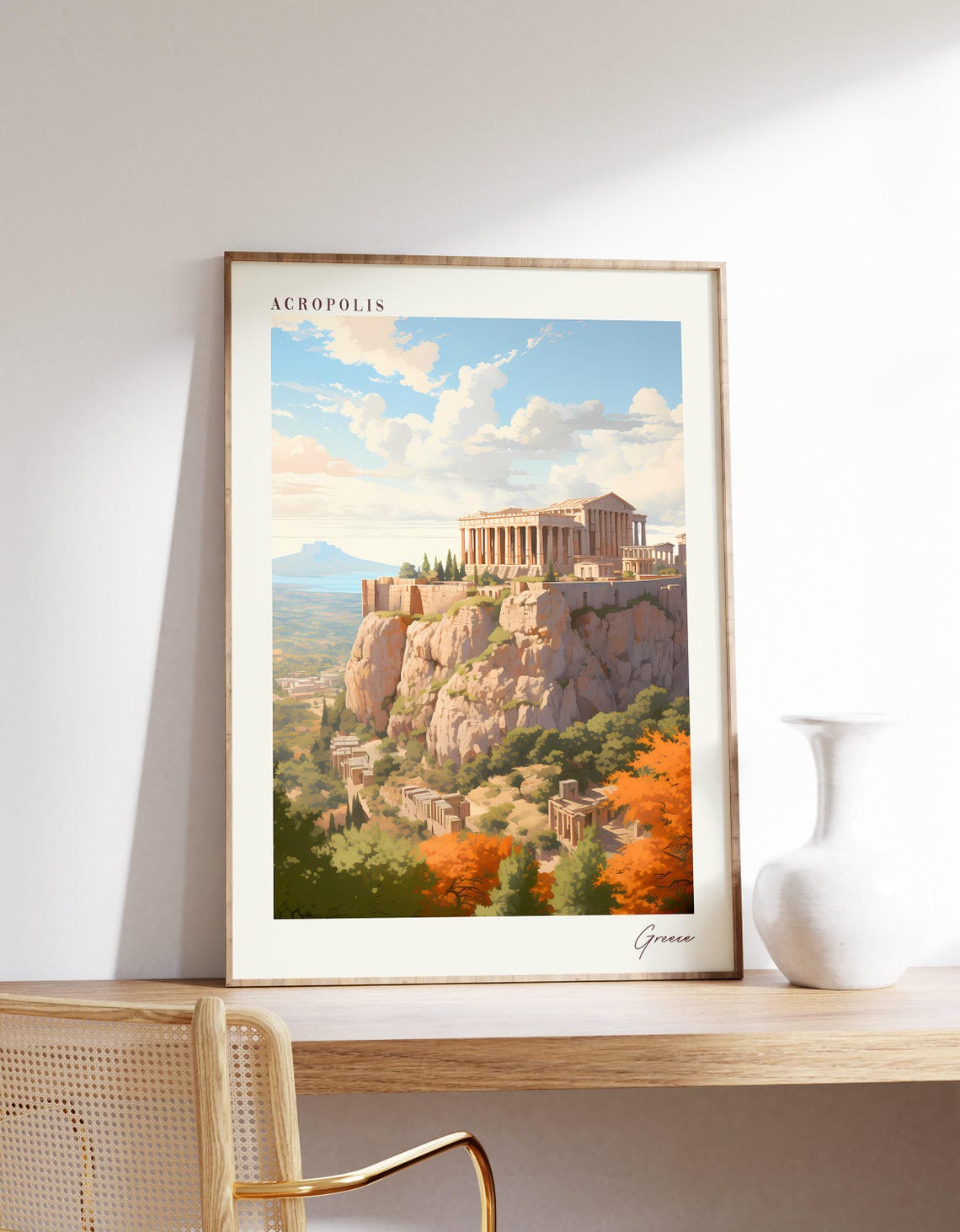 Acropolis of Athens Greece Parthenon Hilltop Ancient Ruins Poster
