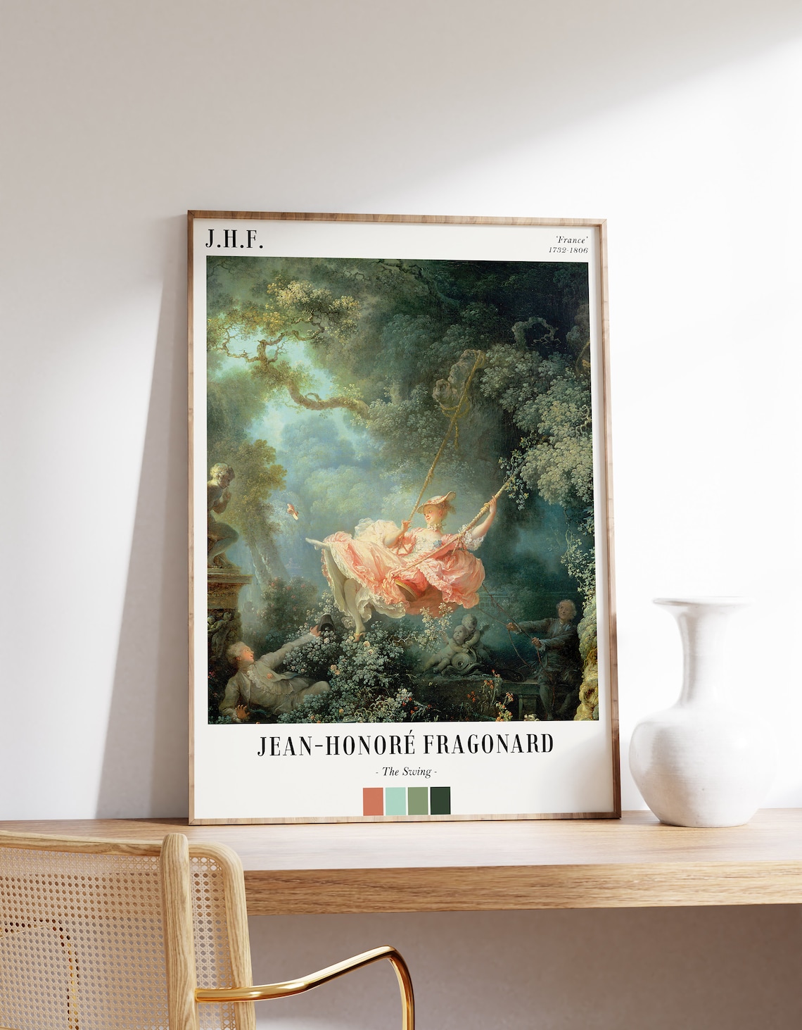 Jeanhonor Fragonard The Swing Botanical Poster