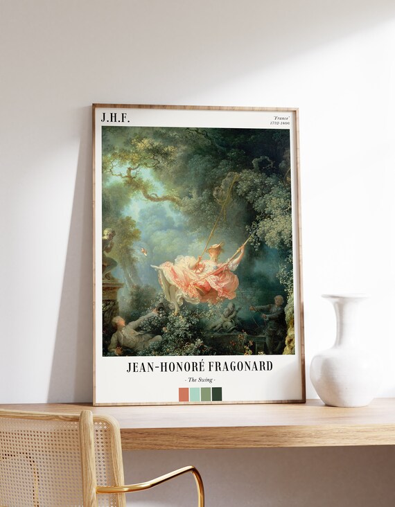 Jeanhonor Fragonard The Swing Botanical Poster