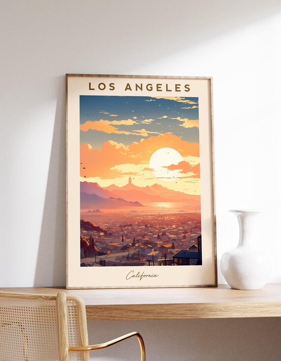 Los Angeles Travel Poster Print