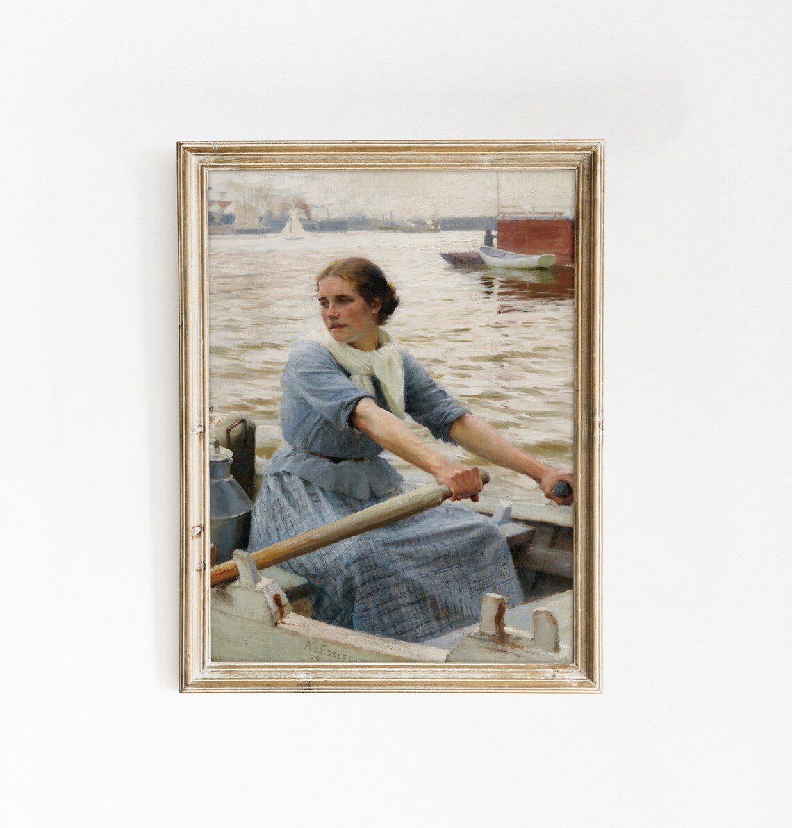 Vintage Woman Figurative Art Print, Female Portrait