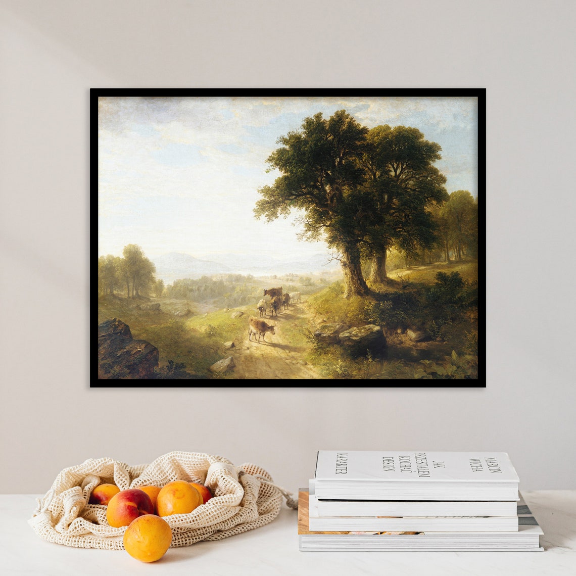 Asher Brown Durand 1854 River Valley Cattle Landscape Painting Poster