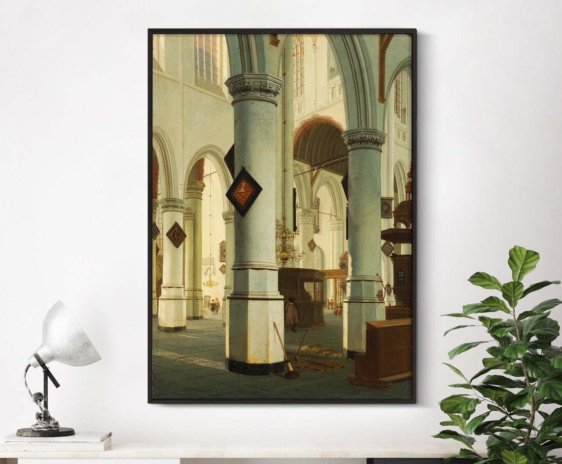 Hendrick Van Vliet Oude Kerk Interior 1660 Dutch Church Poster