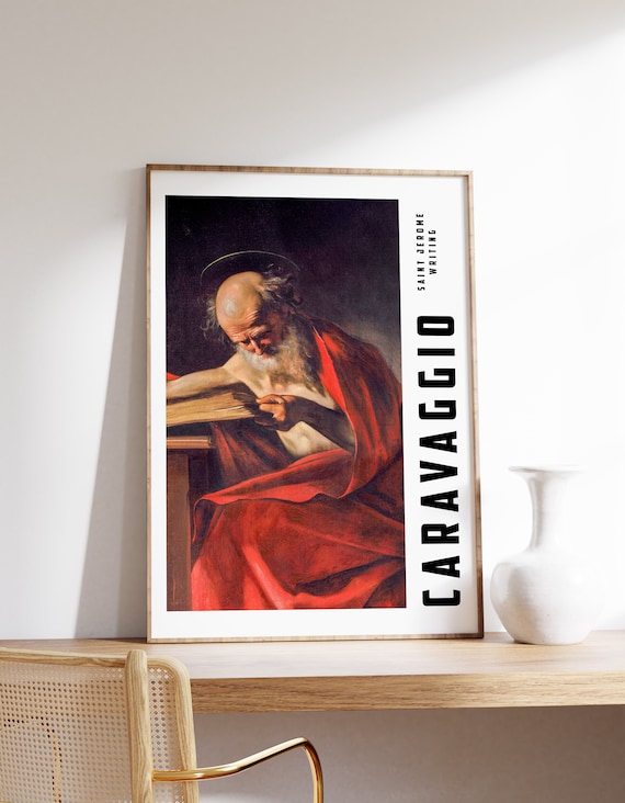 Caravaggio Print Vintage Exhibition Poster Bedroom Wall Art Eclectic Antique Painting