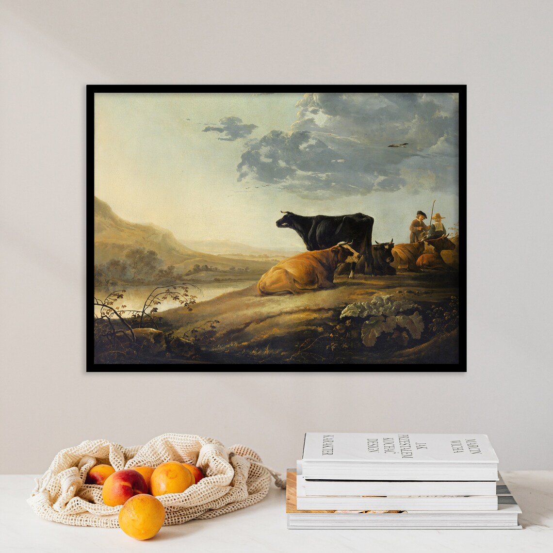 Aelbert Cuyp Young Herdsmen With Cows, Vintage Art Print