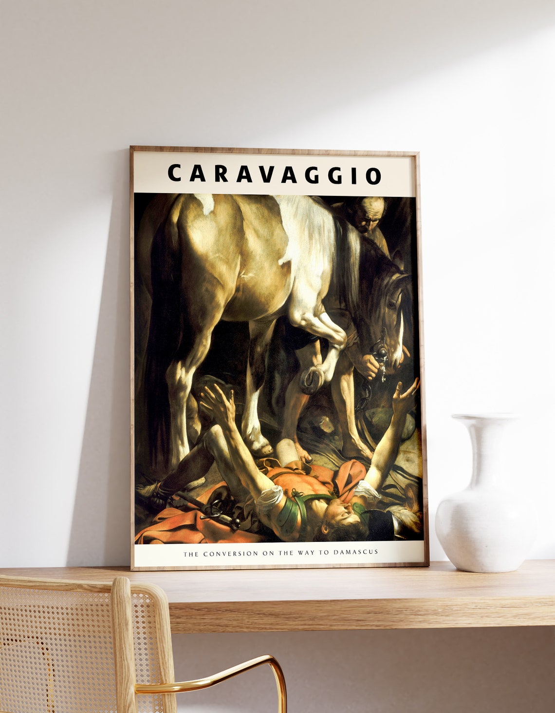 Caravaggio Conversion On The Way To Damascus Header Gallery Poster