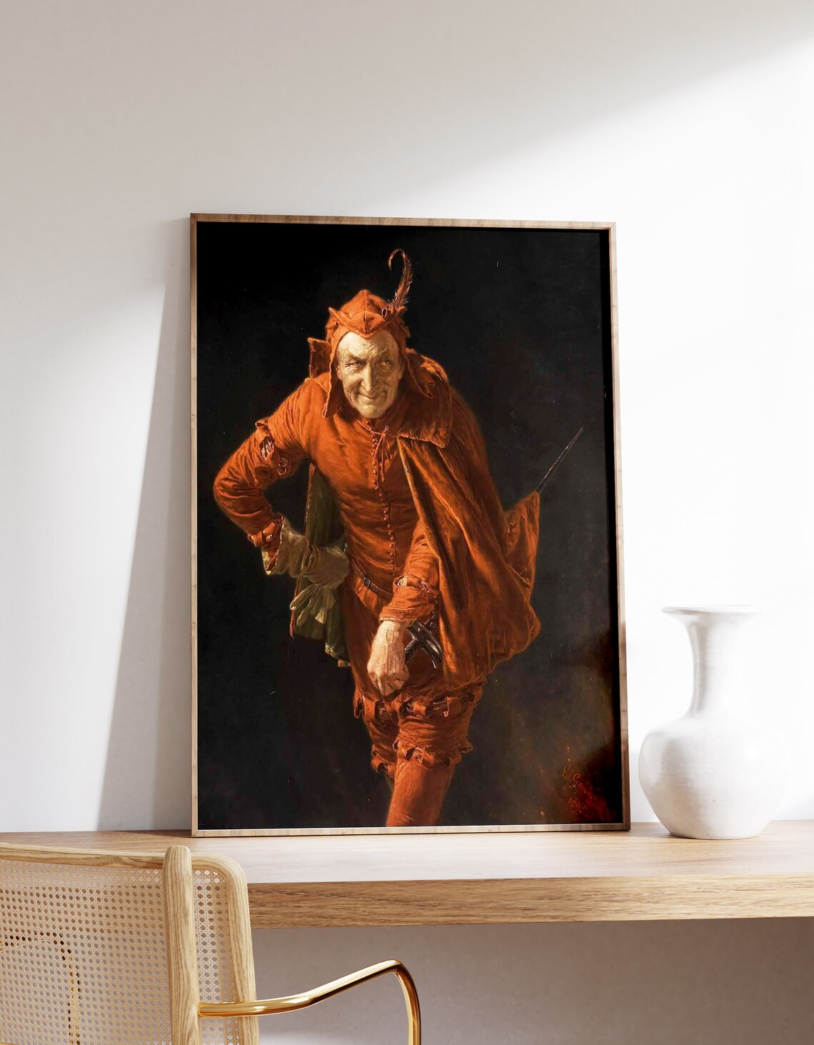 Mephisto 1895 By Edouard Von Grtzner, Vintage Art Print