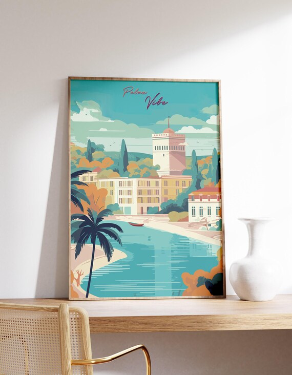 Palma Travel Poster, Vintage Spain Wall Art