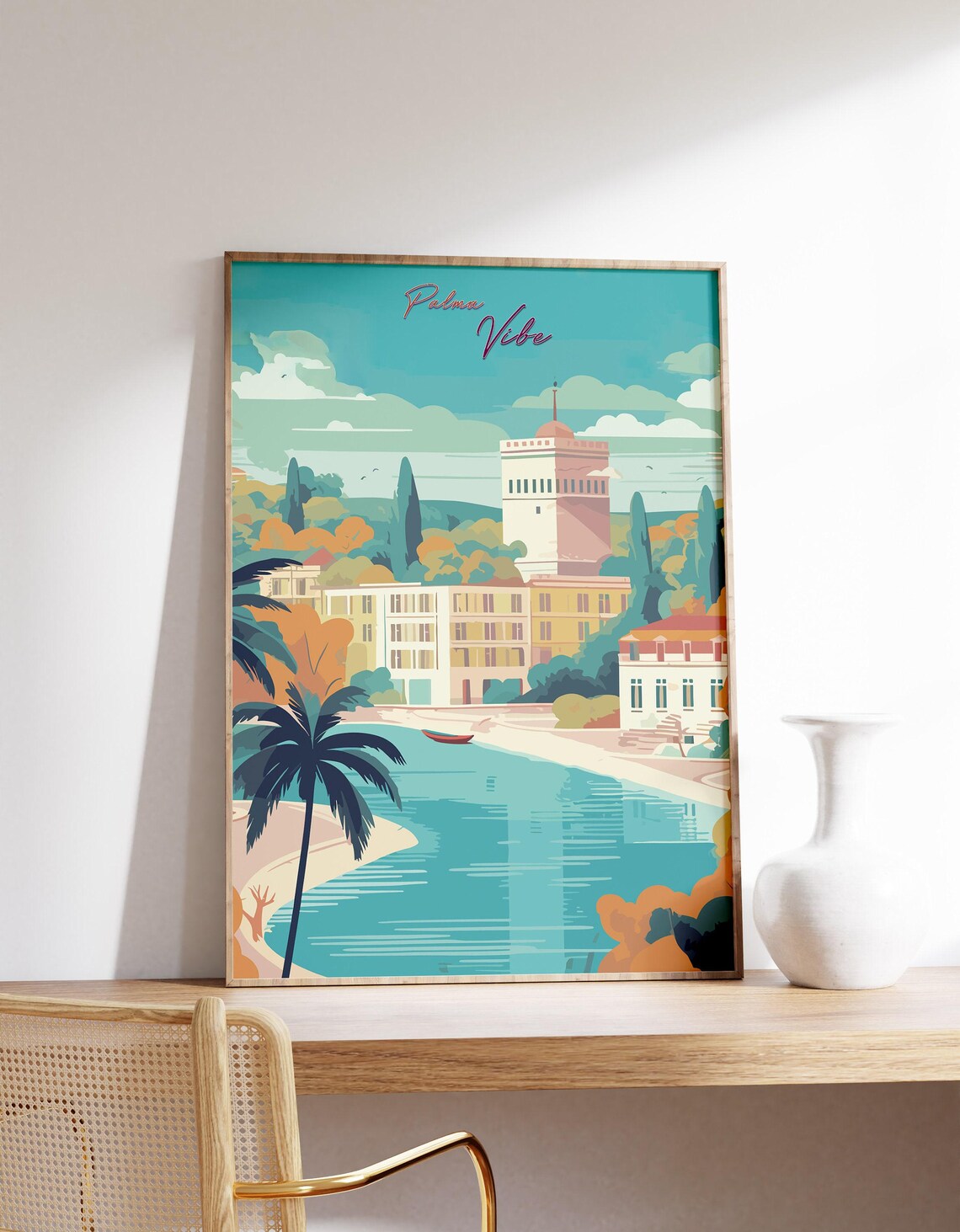 Palma Travel Poster, Vintage Spain Wall Art