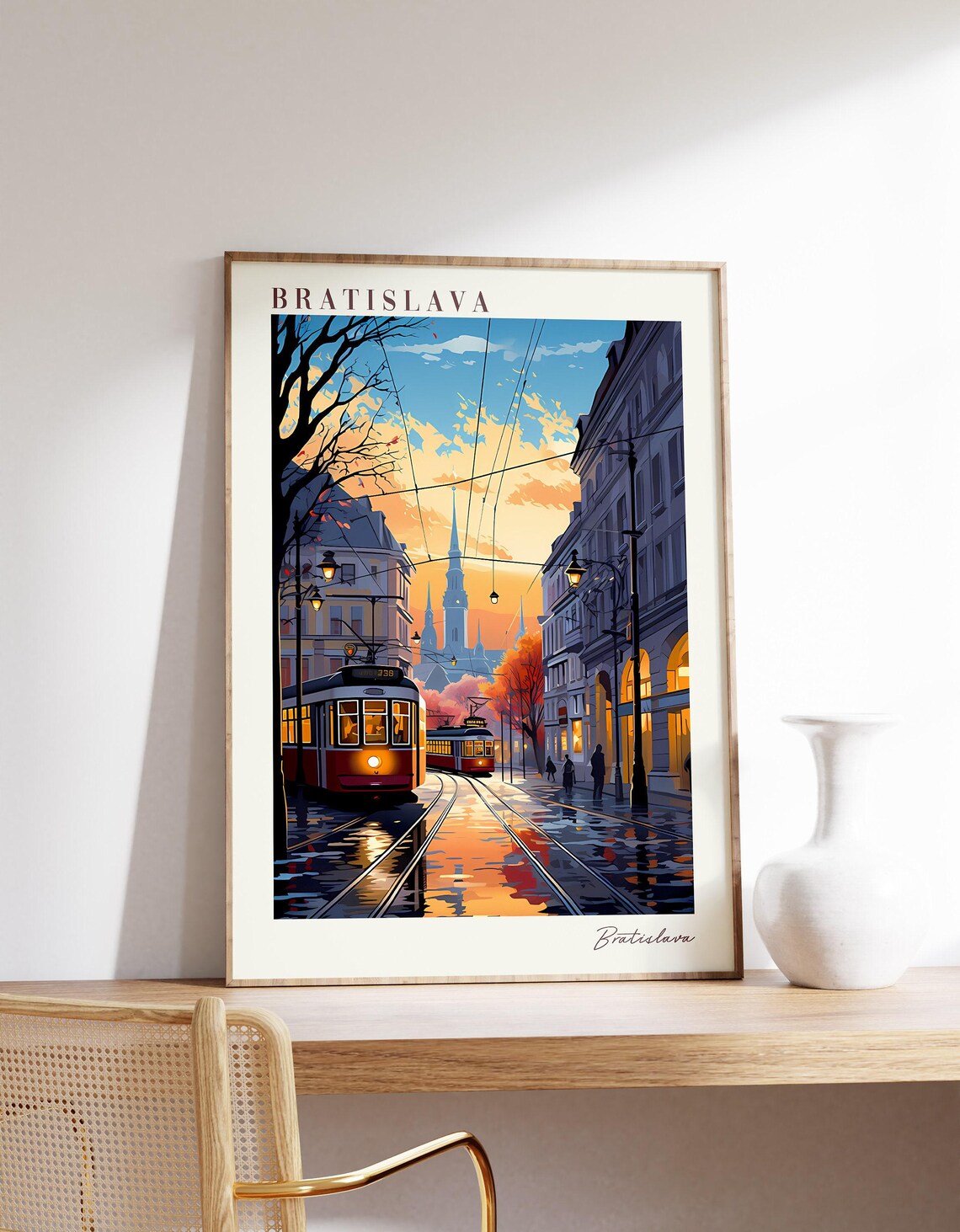 Bratislava Travel Poster, Decor Art Print
