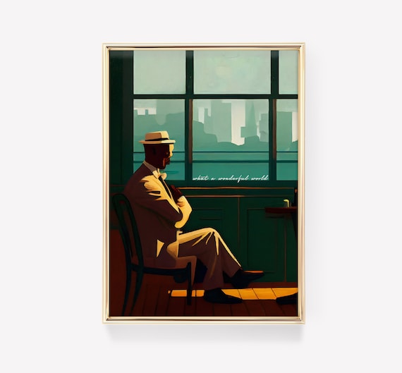 Jazz Poster Print, Edward Hopper Style Music Festival