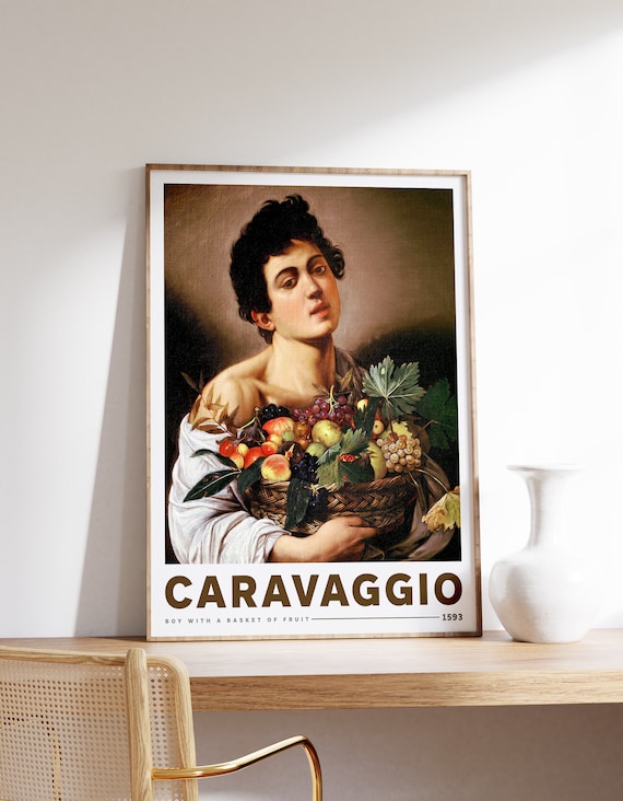 Caravaggio Boy with a Basket of Fruit 1593 Baroque Classic Art Poster