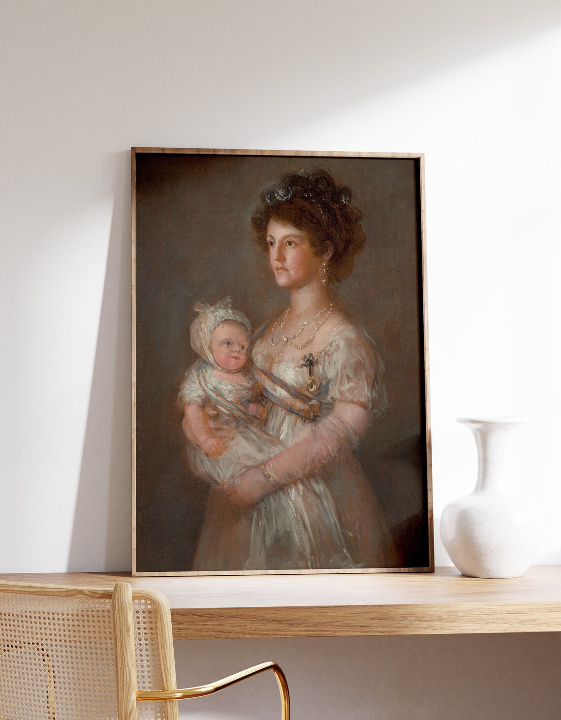 Goya Mother and Child Vintage Portrait Elegant Classic Art Poster