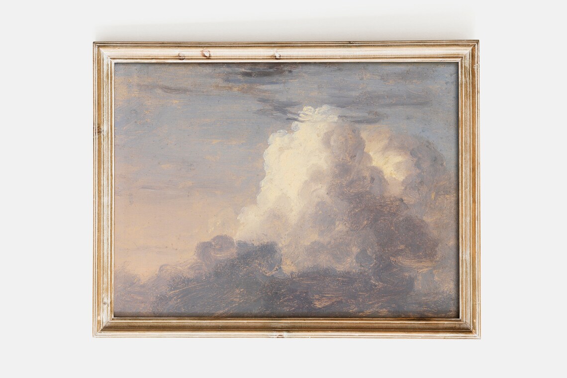 Thomas Cole Clouds 1838 Vintage Moody Landscape Print