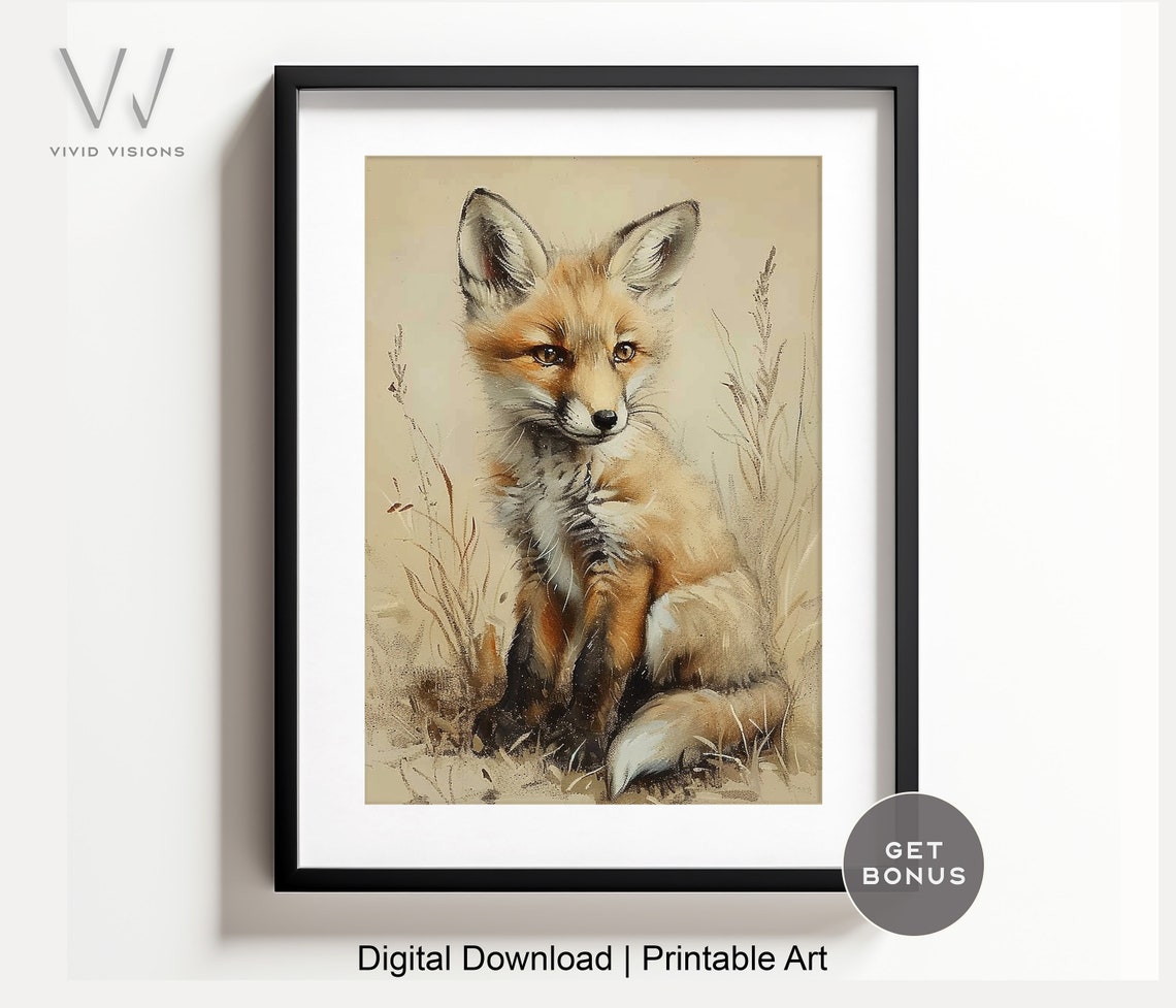 Baby Fox Woodland Animal Art Farm Animal Nursery Art Farm Nursery Decor Baby Room Art Forest Animal Babies Download 1230