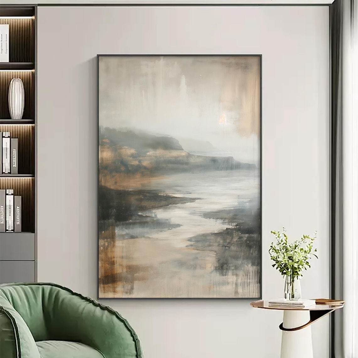 Abstract Landscape Oil Painting, Modern Wall Art Print