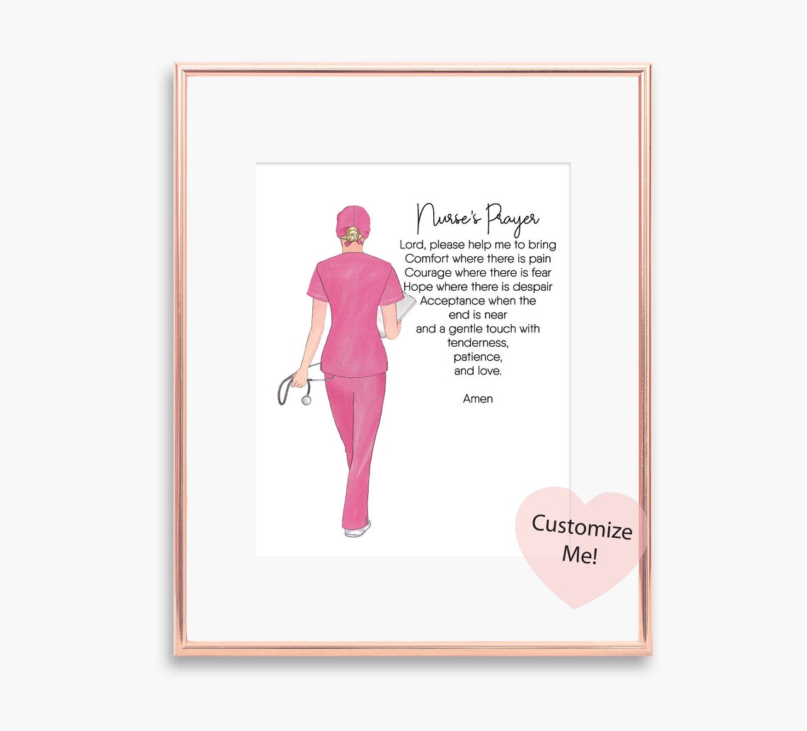 Nurses Prayer Nurse Gift Custom Graduation Gift Bible Verse Nurse Wall Art Unframed Nurse Print Medical Physician Assistant