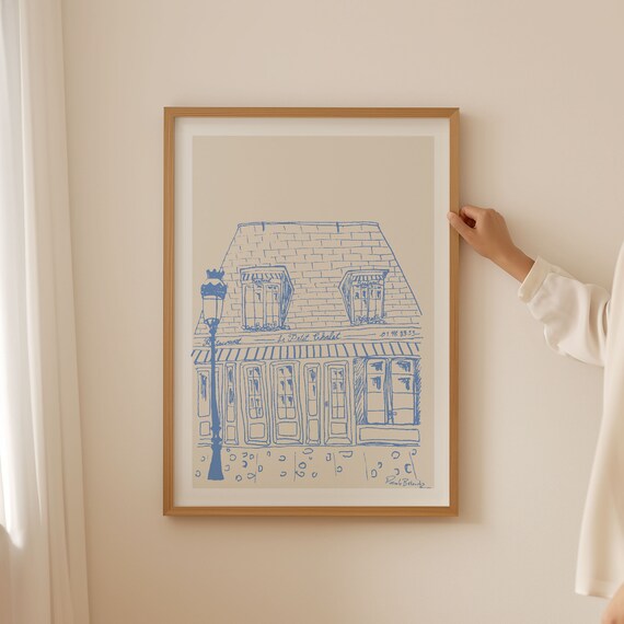 Le Petit Chateau Paris Minimalist Travel Print