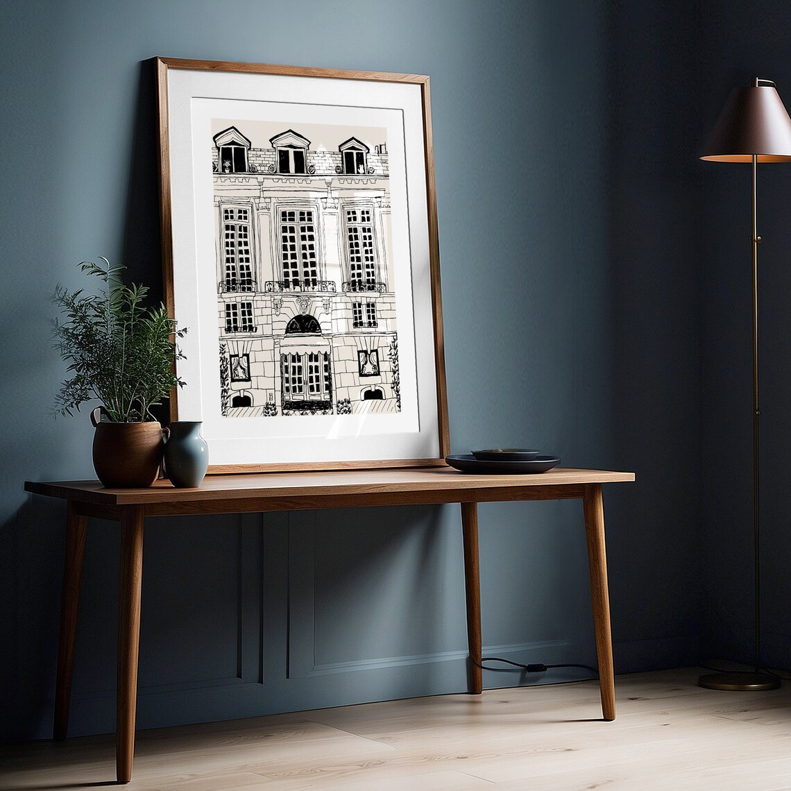 Paris Room Service Minimalist French Art Print - Image 3