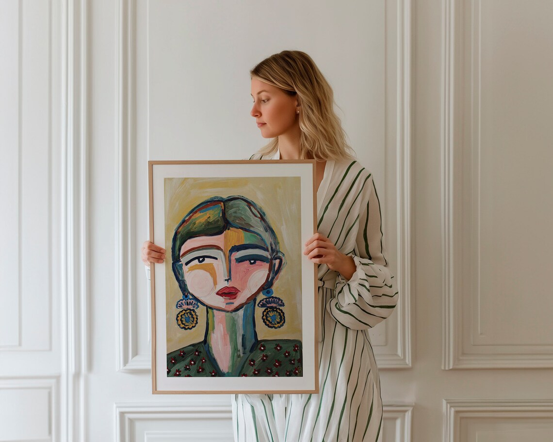 Luella Portrait Art Print, Abstract Figure Study