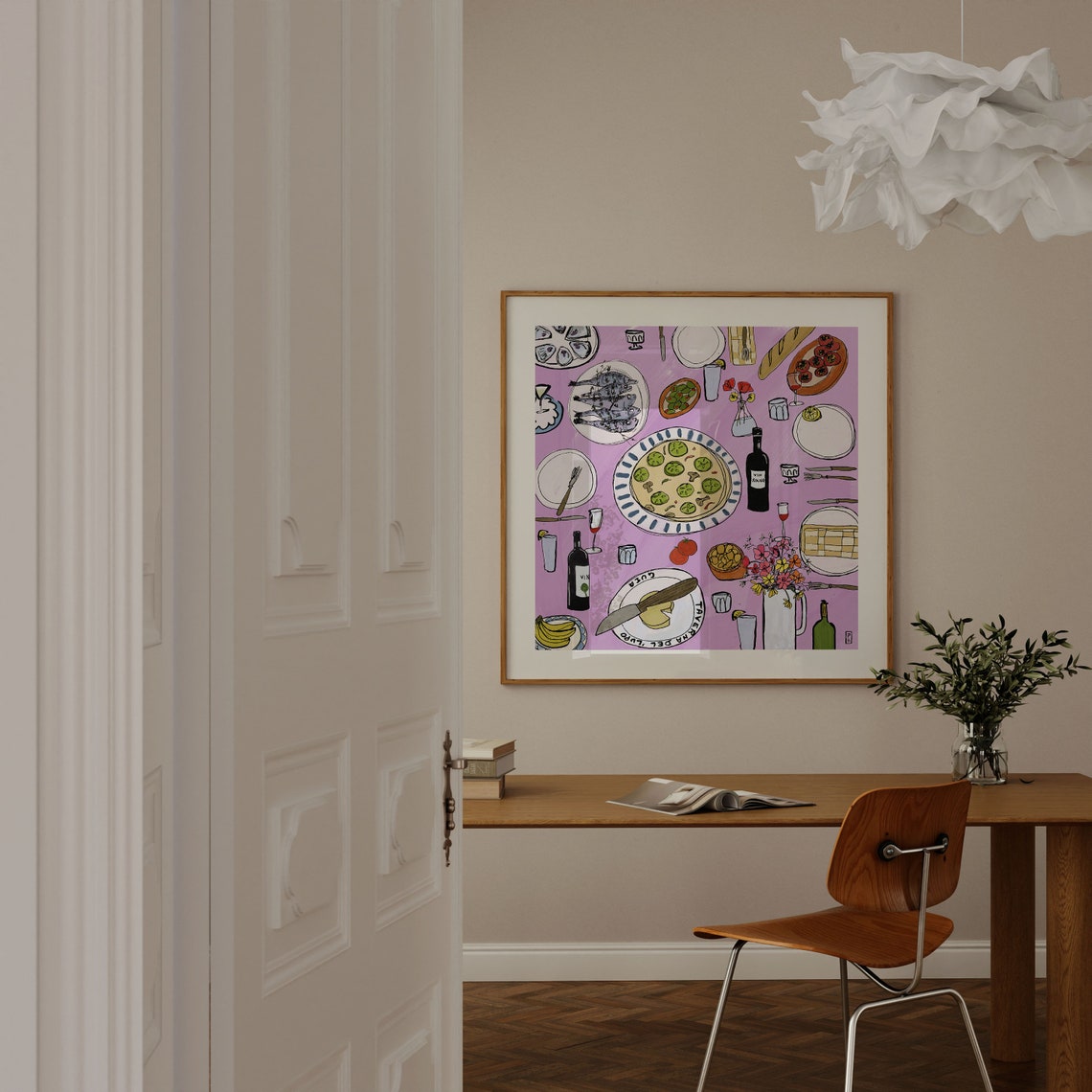 Taverna Del Lupo Gicle Fine Art Print Food And Dining Art Print Wall Art Decor Line Art Food Art Illustration Art Pascale Berkowitz - Image 3