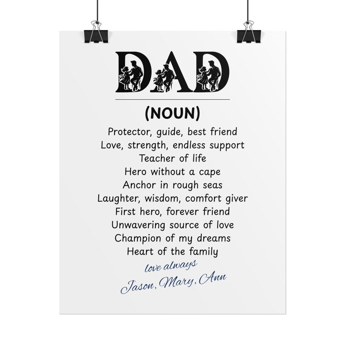 Personalized Dad Definition, Father's Day Gift - Image 5