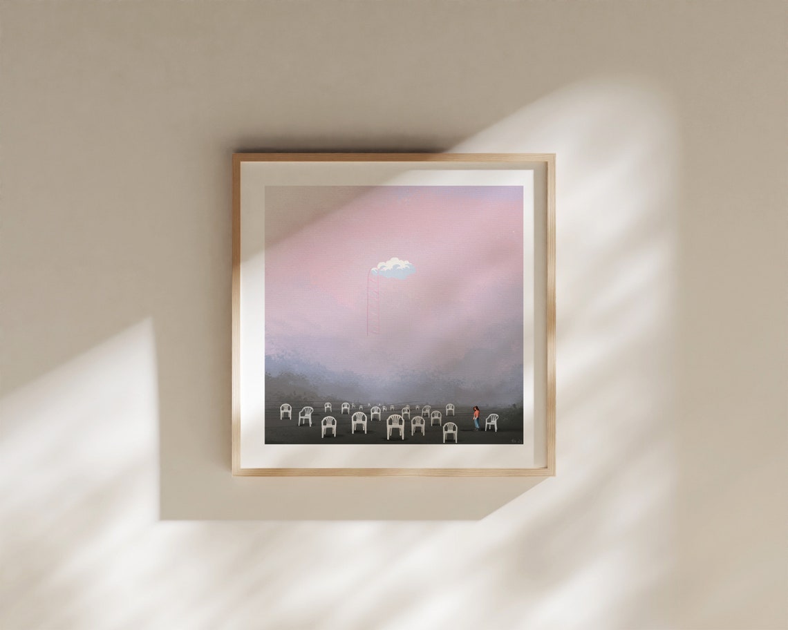 Empty Chairs - Minimalist Art Print - Image 4