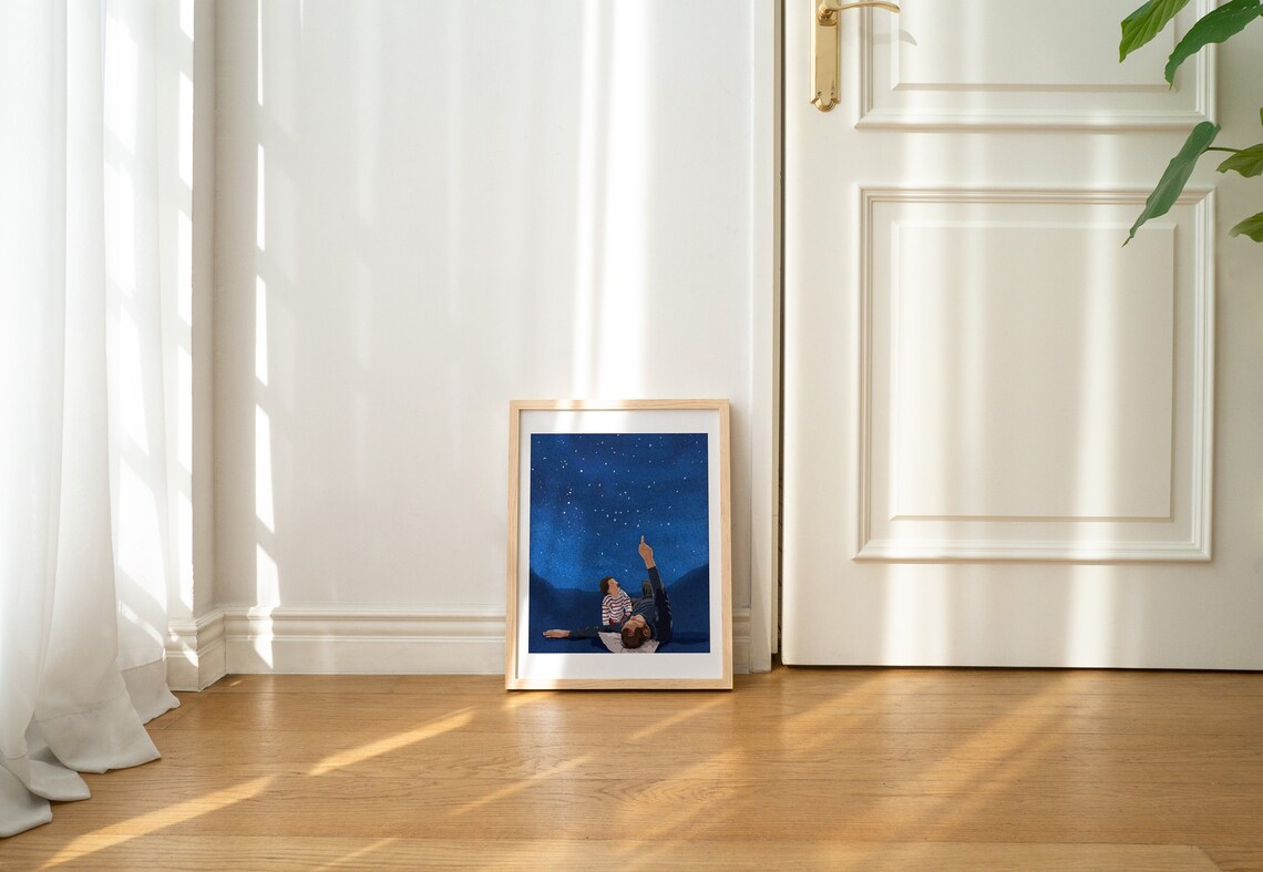 Under A Starry Night - Van Gogh Art Print - Image 2