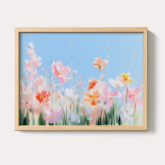 Watercolor Floral Print Pastel Botanical Wall Art