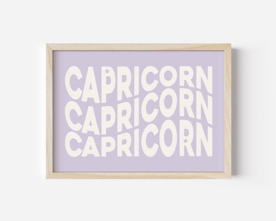 Pastel Capricorn Art Print, Zodiac Birthday Gift