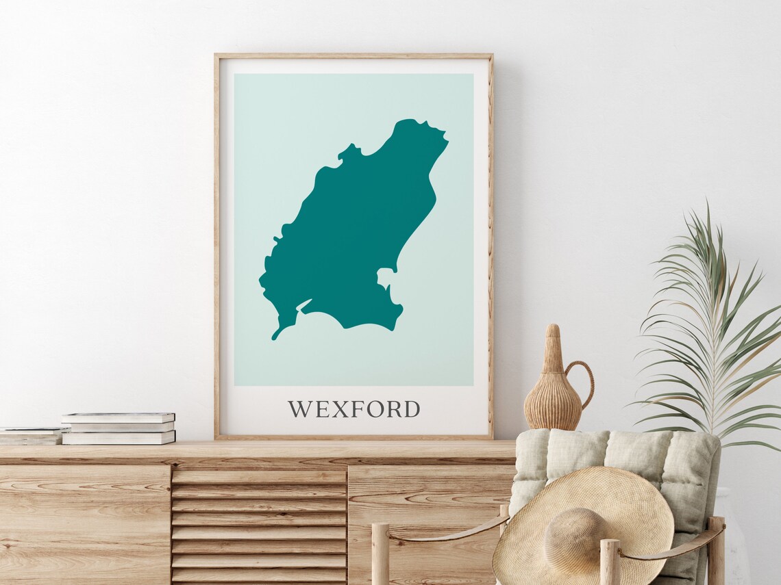 County Wexford Ireland Map Art Print, Irish Travel - Image 2