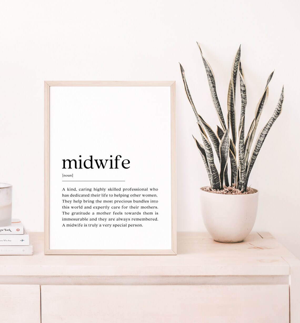 Midwife Definition - Childbirth Appreciation Poster - Image 2