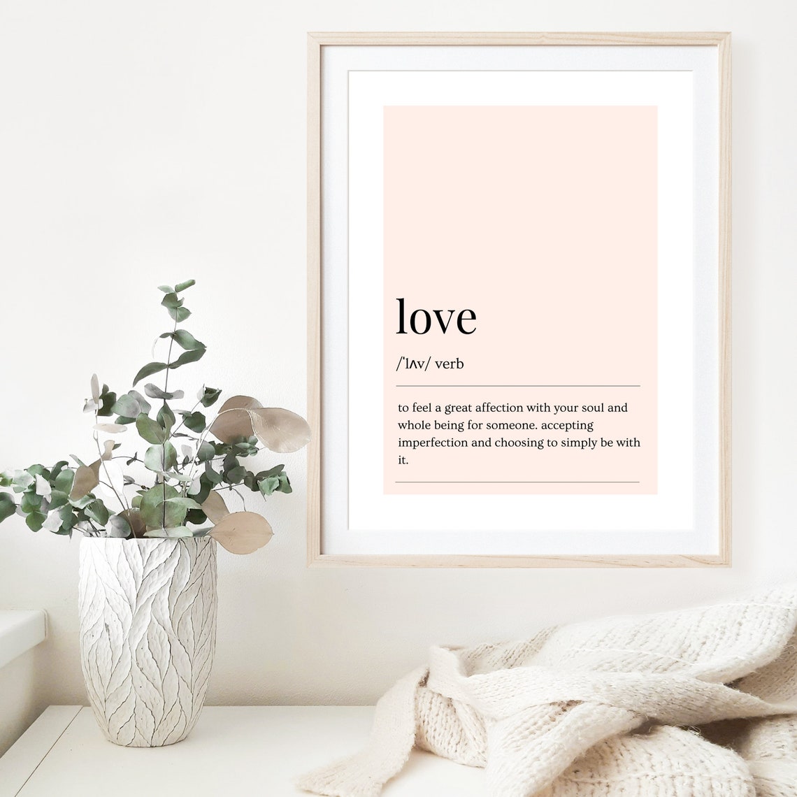 Love Dictionary Definition Minimalist Typography Wall Poster - Image 5