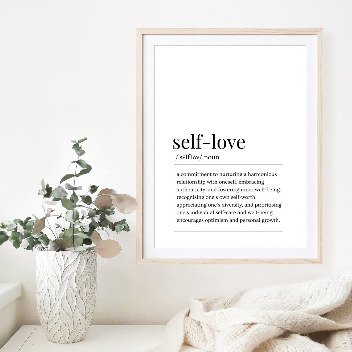 Self Love Dictionary Definition Affirmation Mental Health Poster - Image 3