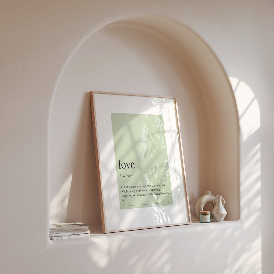 Love Dictionary Definition Sage Green Typography Poster Gift - Image 6