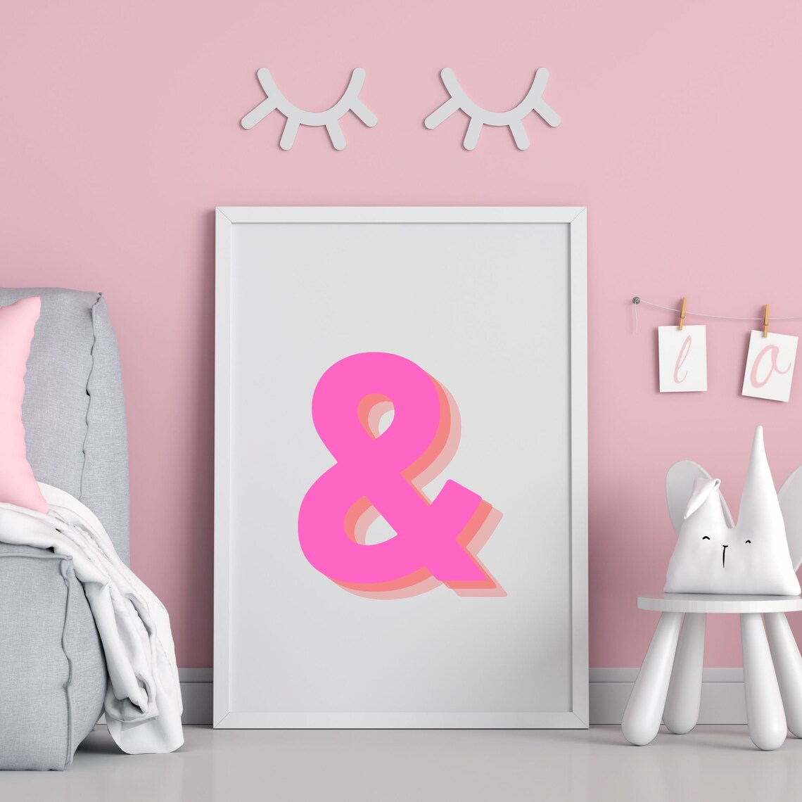 Retro 3D Letter Monogram, Baby Alphabet Art Print - Image 5