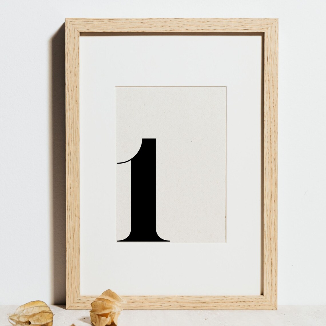 Number 1 Monogram Typography Poster Print - Image 5